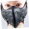 LIFKOME Pu Traction Mask for Motorcycle Helmet Gothic Rivet Design