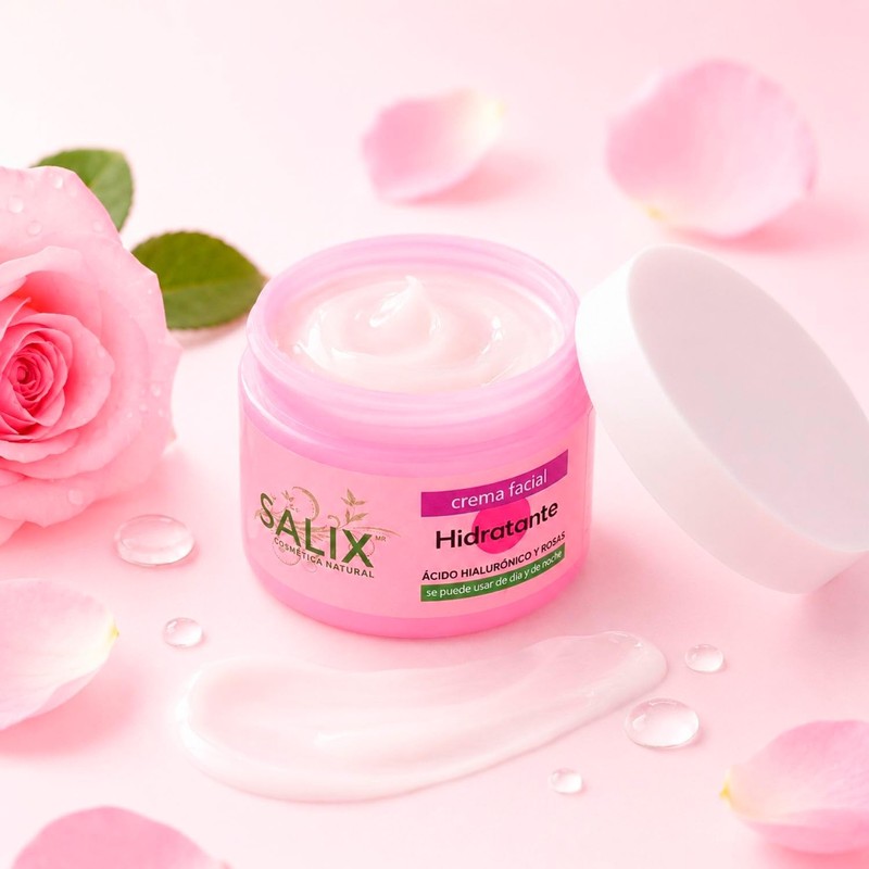 Salix Kit Hidratante Skincare con Crema Rosas Serum Oil y
