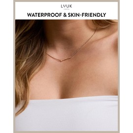 LUUK LIFESTYLE Necklace with Pendant, Waterproof Stainless Steel Chain, Elegant Design & Everyday Necklace for Women, Jewelry Gift Idea, Mama, Rose Gold