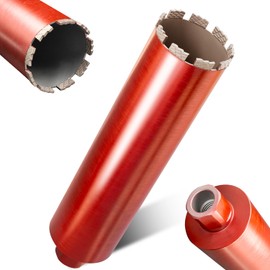 RDT 5" Diamond Drill Core Bits for Concrete Masonry Brick and Stone, Laser-Welded Wet Drill Bit, 14" Drilling Depth, 1-1/4"-7 Arbor, for Construction & DIY Home Renovation