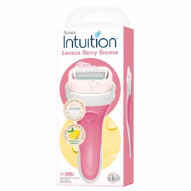 Schick Intuition - Maquinillas de afeitar de limón y bayas para mujer | 1 maquinilla de afeitar y 2 cuchillas de afeitar de intuición con limón orgánico