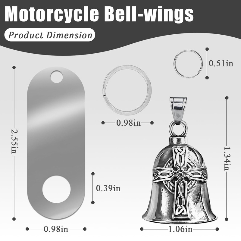 VBGURR 1 Piece Motorcycle Bell Biker Bell Motorcycle Bell with