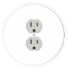 Sam Sandor - Solid White Design - Light Switch & Outlet Plate Cover - Outlet Cover