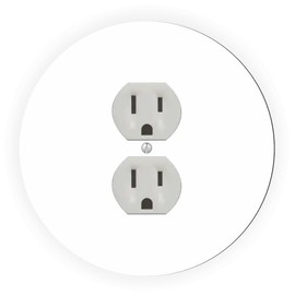 Sam Sandor - Solid White Design - Light Switch & Outlet Plate Cover - Outlet Cover