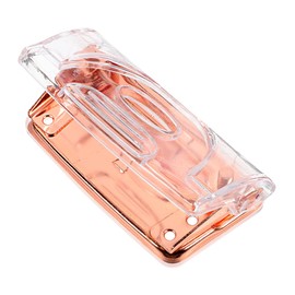 VILLCASE Ergonomic Rose Gold Hole Punch - Portable Acrylic Paper Hole Punch for Office and Home, Compact and Multifunctional, Ideal for DIY Projects and Travel