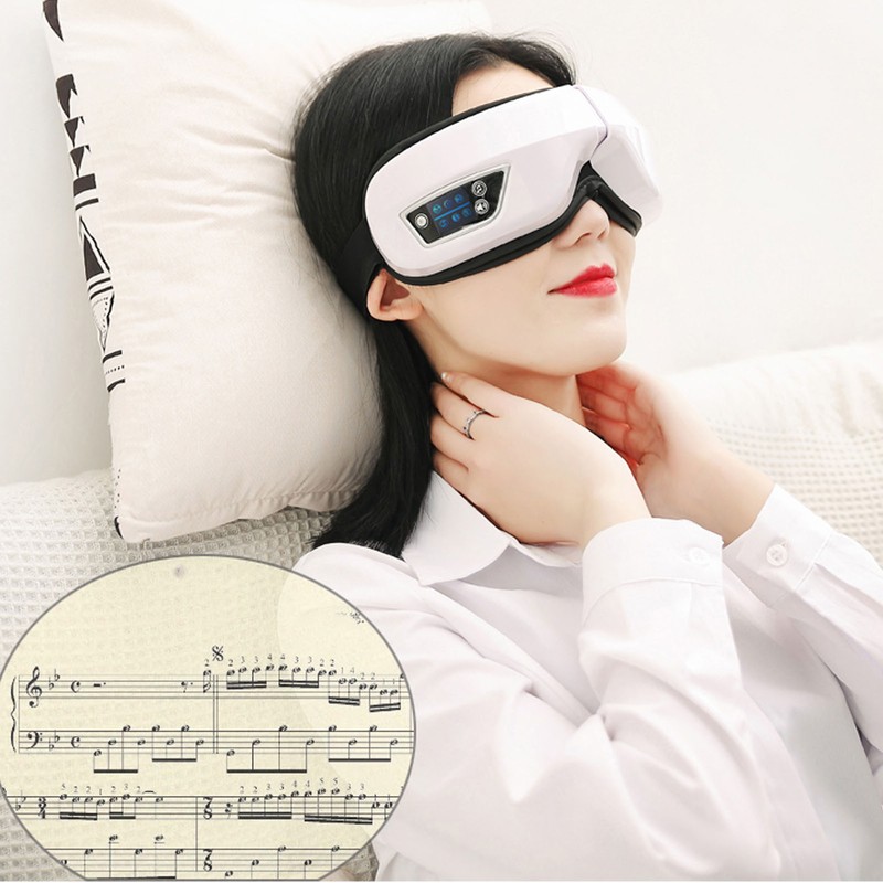 Eye Massager Rechargeable 38‑48℃ with Heat Bluetooth Music Eye Care