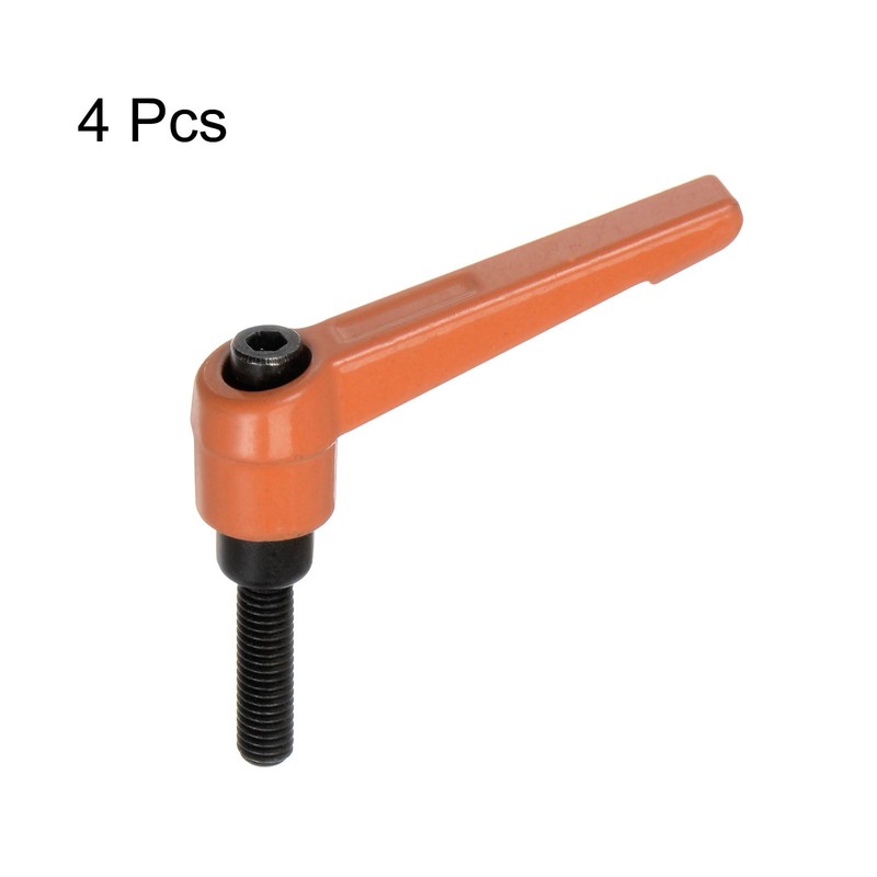 HARFINGTON 4pcs Adjustable Clamping Lever Handles M6 x 25mm Male