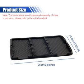 Car Dashboard Mat, Multifunctional Dash Cell Phone Holder Pad, Anti-Slip Strong Gripping Center Console Tray, Universal Car Dashboard Accessory for Key Sunglass GPS (Ordinary Style)