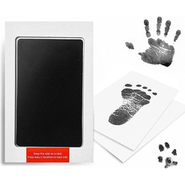 ieron 2 Pcs Pet Paw Print Ink Pads, Handprint and Footprint Kit, Inkless Print Kit Family Keepsake -15 x 10cm Black
