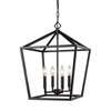 Millennium 3244-MB Transitional Four Light Pendant from Corona Collection Finish,