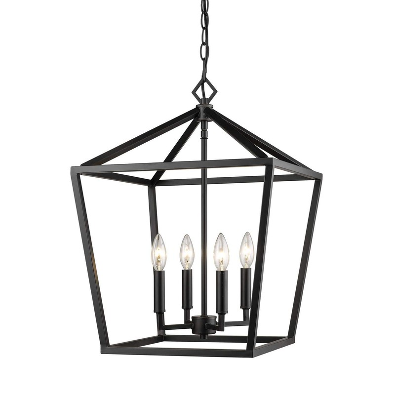 Millennium 3244-MB Transitional Four Light Pendant from Corona Collection Finish,