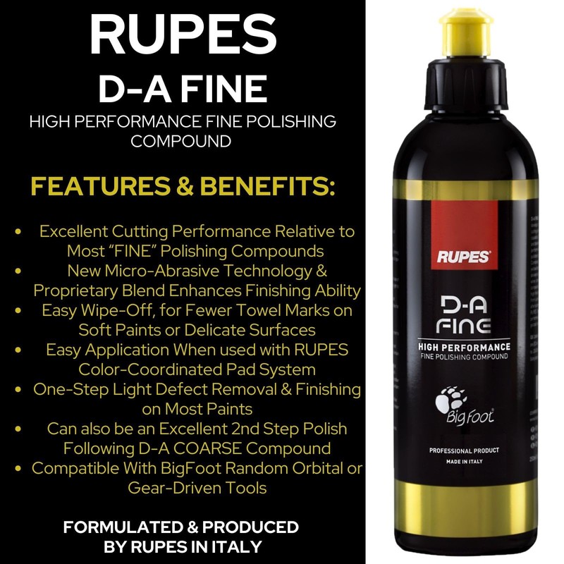 RUPES 5 Pack of High Performance Orbital Polishing Compounds -