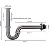 Orhemus Brass P Trap, 1 1/4 Bathroom Basin Sink Waste