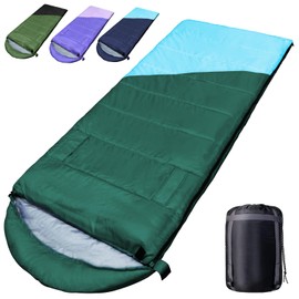 Camping Sleeping Bags for Adults Kids - with Arm Holes for 4 Seasons Sleeping Bag Lightweight Waterproof for Hiking Car Indoor Outdoor Travel (86.6" L x 33.5" W)