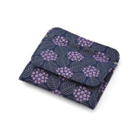 Inden-Ya Inden Misono Hydrangea Purple Flower Traditional Craft Koshu Inden Deerskin Lacquer Original Brand, gray