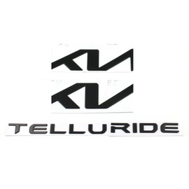 Xpipnns 3PCS Gloss Black Replacement Front Rear Emblems for 2022-2025 Telluride (Gloss Black)