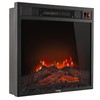 RecPro RV 18" Recessed Electric Fireplace | Glass with Log