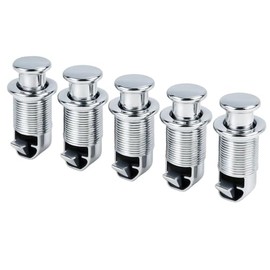 5PCS Push Button Latch Replacement for Boat Door Glove Box RV Pops Out Chrome Keyless Knob Latch