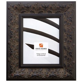 Craig Frames Borromini, 24x24 Picture Frame, Black Walnut