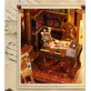 Flever Dollhouse DIY Book Nook Miniature Kit, Bookshelf Insert Decor,