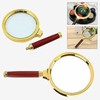 60mm Handheld Magnifier, Wooden Handle 15x Magnifying Glass for Home
