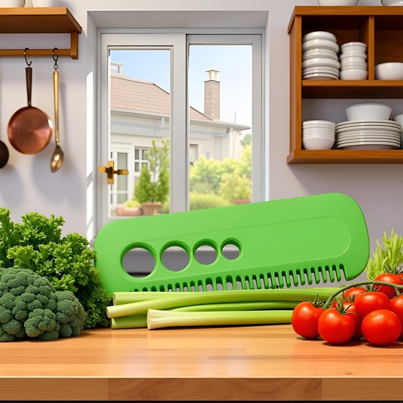 Green Leaf Herb Stripper,Vegetable Herb Eliminator Comb Kitchen Herb Leaf