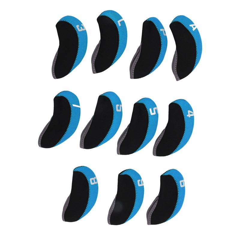 11PCS Golf Club Head Covers Neoprene Numbered Golf Club Head