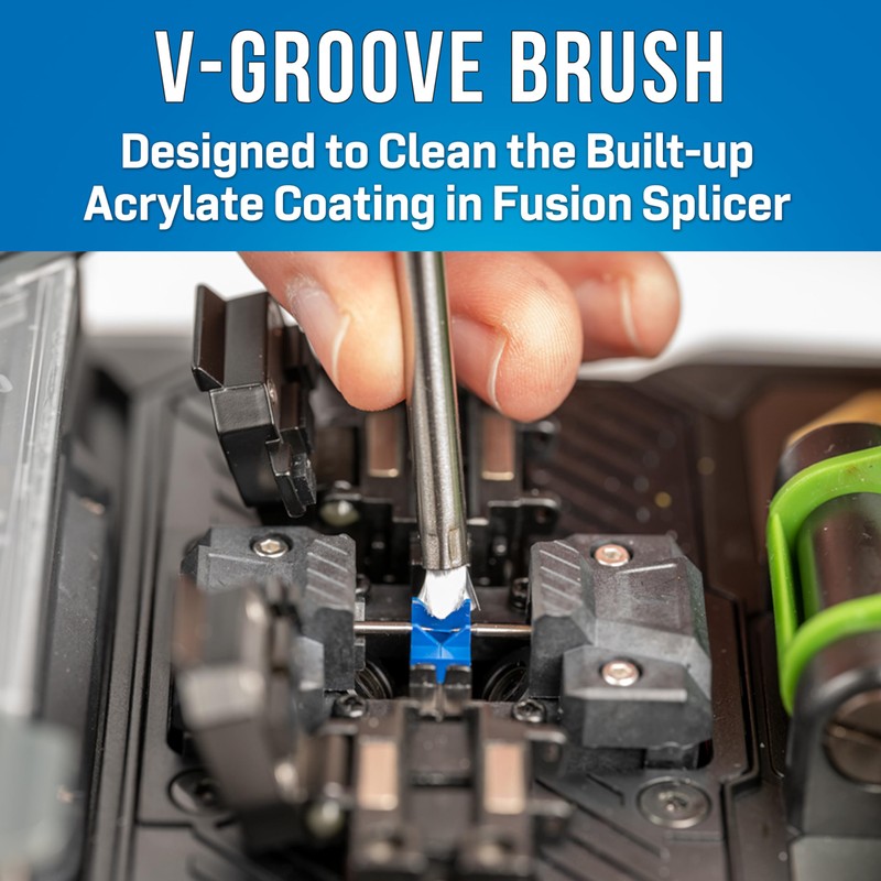 Jonard Tools VGB-100 V-Groove Cleaning Brush, Metal & Nylon