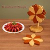 kitotik Wooden Trivets for Hot Dishes, Windmill Shape Trivet Set,