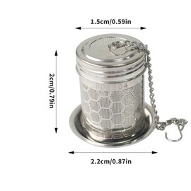 2 Pack Tea Infuser for Loose Tea,Chain,304 Stainless Steel Ball Strainer with Lid,Chain,Filter Mesh Insulated Tea Cup,for Brew Tea, Spices & Seasoning