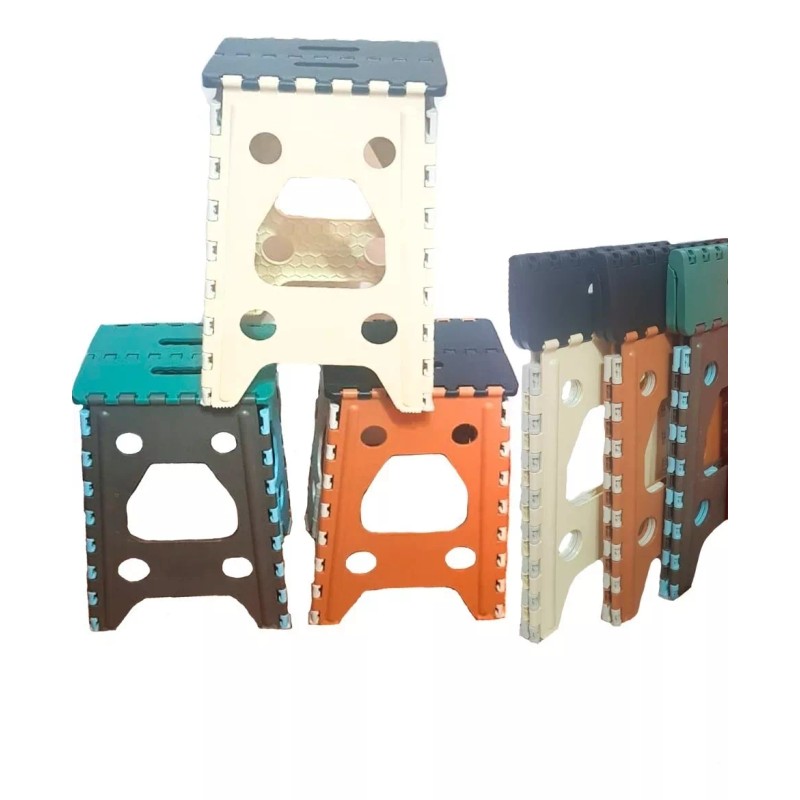 MDJ 2 Bancos Plegable Grande Portátil Plástico 120kg +envio