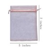 100 Pcs Gift Organza Bags with Drawstring 5x7 Inche Blush