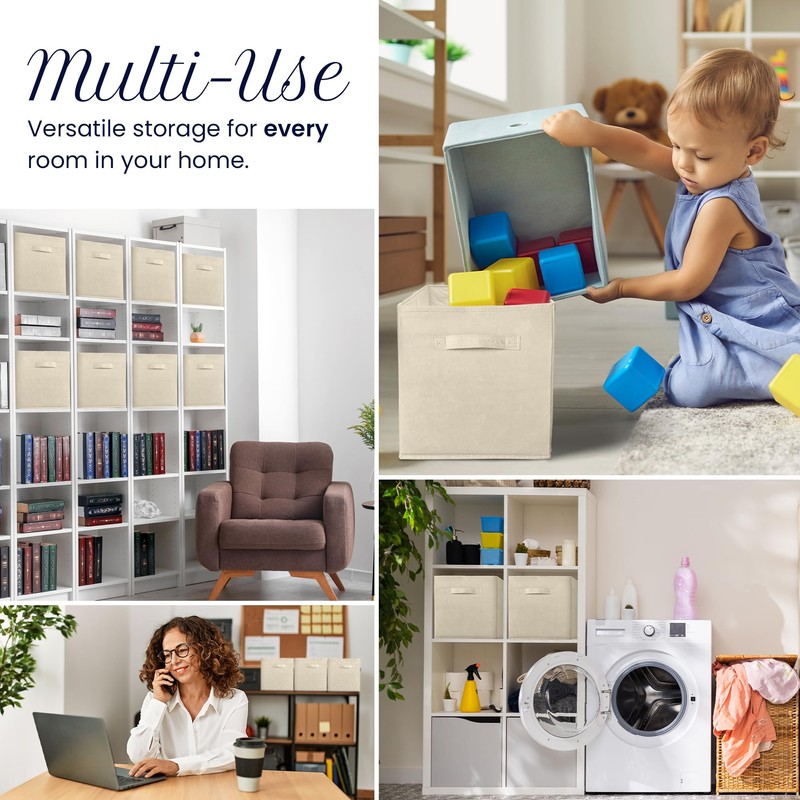 Reli. 11 Inch Cube Storage Bins (8 Pack) | Cube