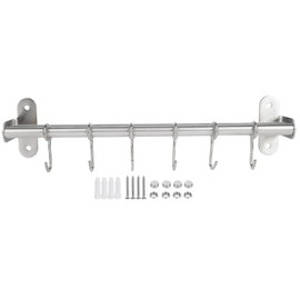 Wall Mounted Storage Shelves Pot Lid Rack Utensil Hanger Hook Kitchen Gadgets AccessoriesDual Rods
