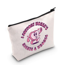 Power Feminist Women Gift I Support Women's Rights & Wrongs Makeup Bag Empowerment Rights Gift (Rights & Wrongs CA)