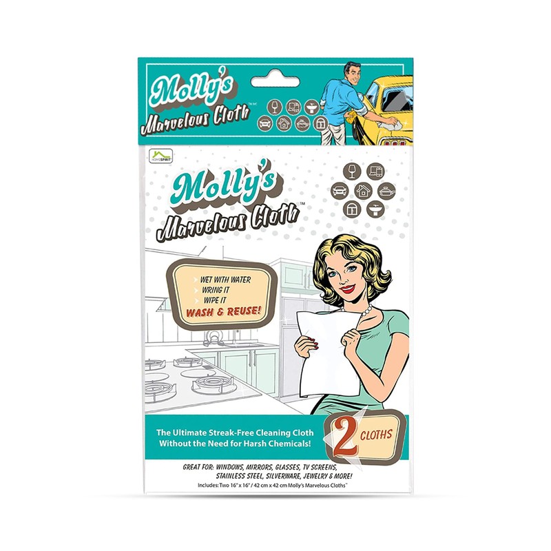 Molly's Marvelous Cloth, Streak-Free, Lint-Free Microfiber Cleaning Cloth, Polishing Cloth