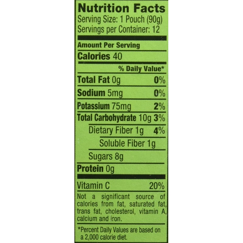 Mott's No Sugar Added Applesauce, 3.2 oz clear pouches (Pack