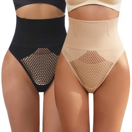 Maeau Girdle Correction Panties, T-back, High Waist, Pelvic Shorts, Women's Shaping Shorts, Corset, Conceals Belly Stomach, Fine Display, Hip Lift, Tummy Tightening, Shapewear for Compression, black