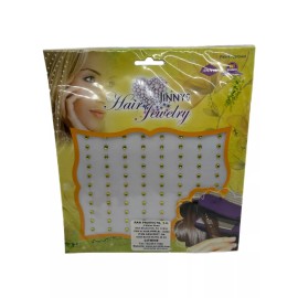 Jinny's Hair Jewelry 3 Pack 96 Hair Diamonds Jewels Floating Crystals Iron On Gems CITRINE Rhinestone