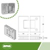 Amig 19959 – Shower Hinge Mod.c Matte Nickel