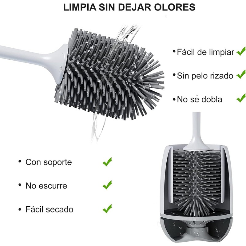 Cepillo de Inodoro de Silicona Timotech V2 – Juego 2