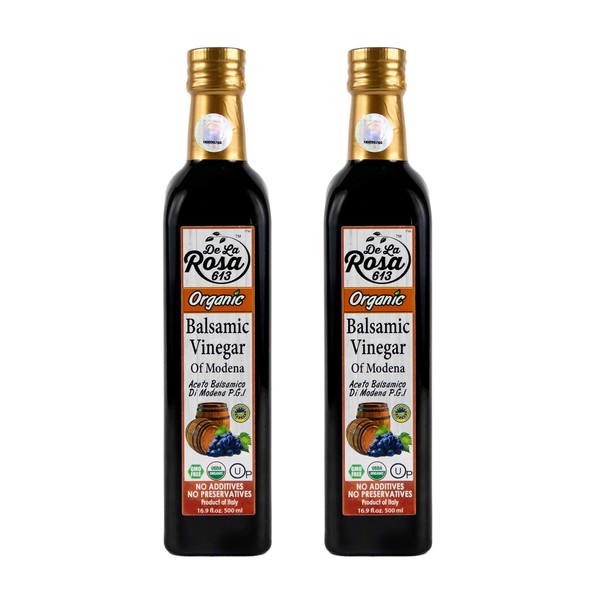 ORGANIC Balsamic Vinegar (2-Pack) - De La Rosa 16.9oz -
