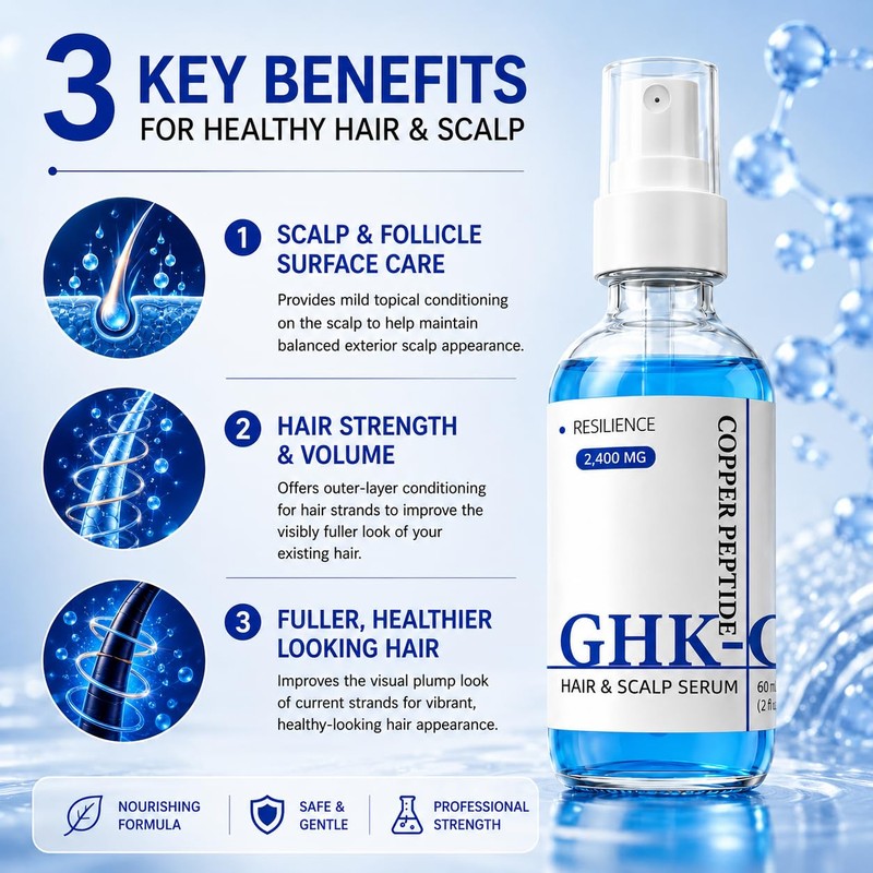 GHK-Cu Peptide Hair Serum, Copper Peptides for Hair Growth Support