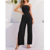 ZESICA Women's 2024 Strapless Jumpsuit Casual Off Shoulder High Waist