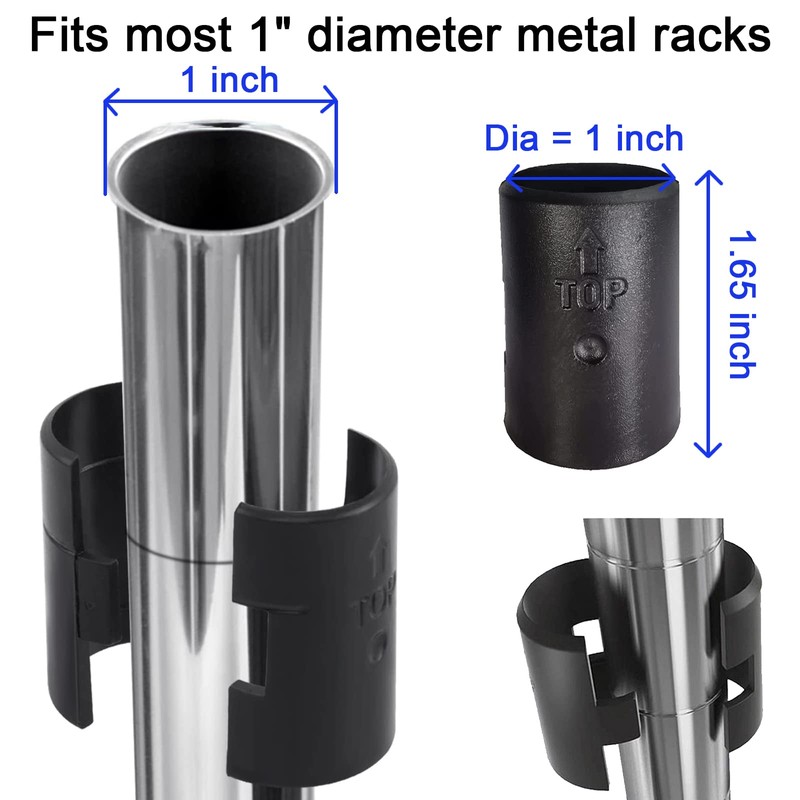 50 Pack Wire Shelf Clips Shelving Sleeves - 25 Pairs