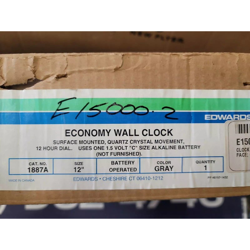 Edwards 1887A ANTIQUE STYLE 12" Economy Wall Clock C Battery