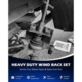 Orion Motor Tech 24pcs Brake Caliper Tool, Heavy Duty Brake Caliper Compression Tool Caliper Piston Tool for Brake Pad Replacement Reset, with Thrust Bolt Assemblies Retaining Plates 18 Disc Adapters