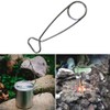 Portable Stainless Steel Kettle with Hook Outdoor Survival Camping Hiking