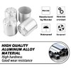 Rheedal 4Pcs 4.25inch Brushed Aluminum Trailer Wheel Center Cap Push