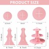 3-Tier Cardboard Cupcake Stand,Pink Cupcake Stand Tower for Birthday Wedding